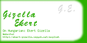 gizella ekert business card